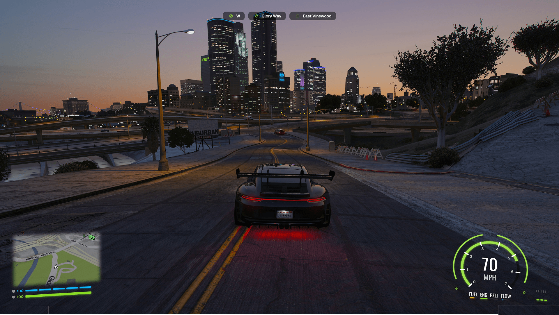 Dynamic vehicle HUD